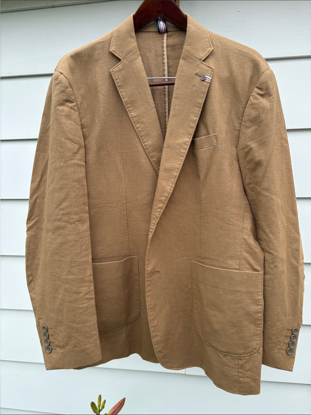 Men's Tan Linen Sport Coat